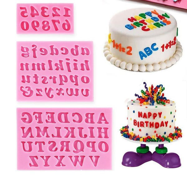 Letter Number Silicone Moulds Fondant Cake Molds Set Carousel 1