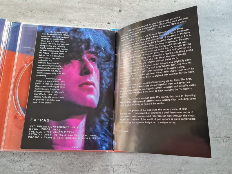 Led Zeppelin self-titled 2x DVD set. 2x booklets. Live 1970 to 1979. VG cond. Carousel 11