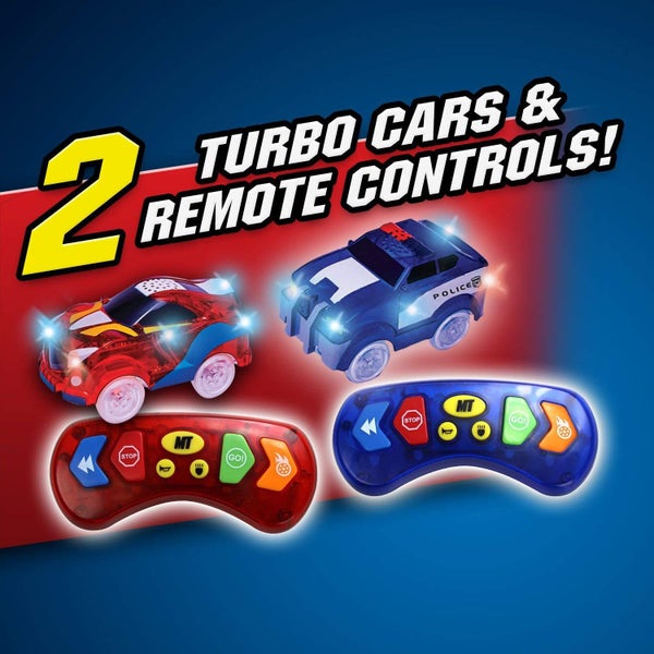 Remote Control Turbo Race Cars with 16 Feet of Flexible Carousel 1