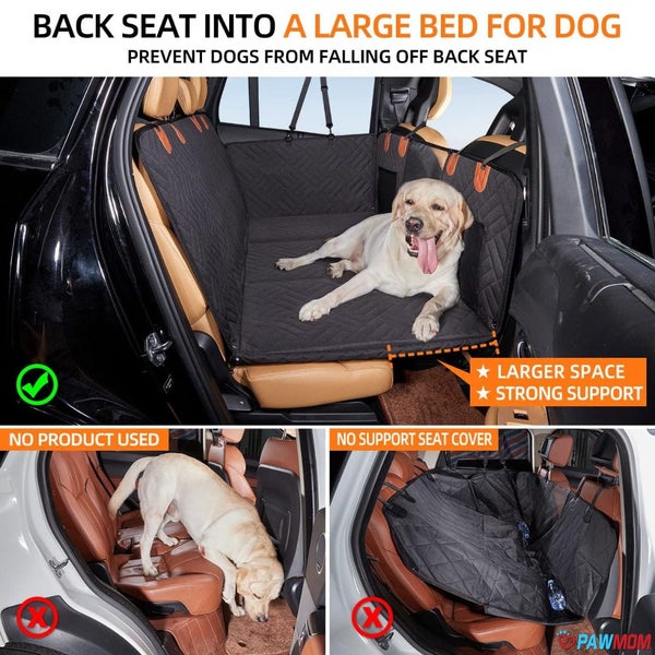 PAWMOM Pet Car Seat Cover Upgraded 6-IN-1 Waterproof & Scratch Proof Nonslip ... Carousel 2