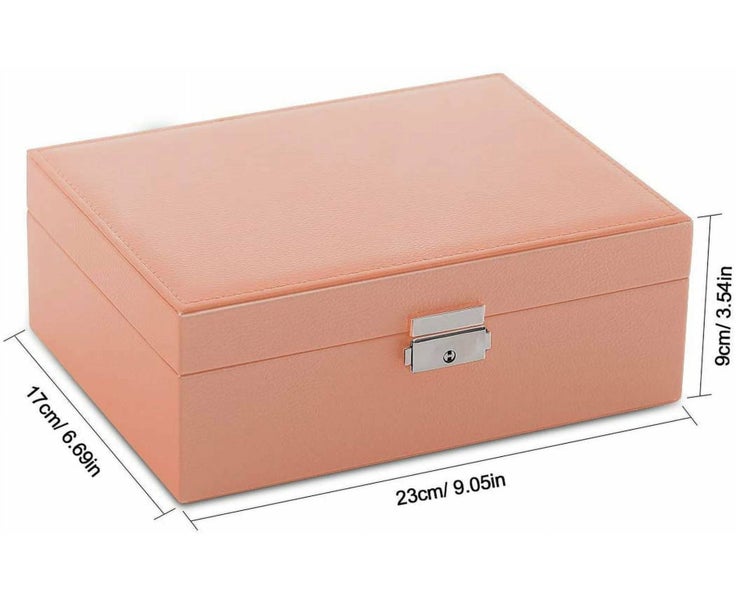 Jewelry Box, WhiteLÂ¬Women's Jewelry Organizer, Women's Faux Leather Jewelry S Carousel 1