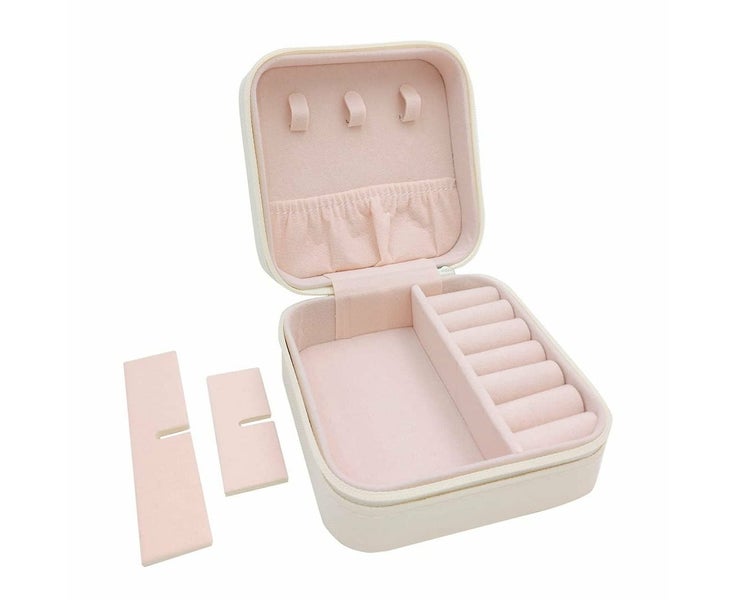 Mini Jewelry Travel Case,Small Travel Jewelry Organizer, Portable Jewelry Box Carousel 1