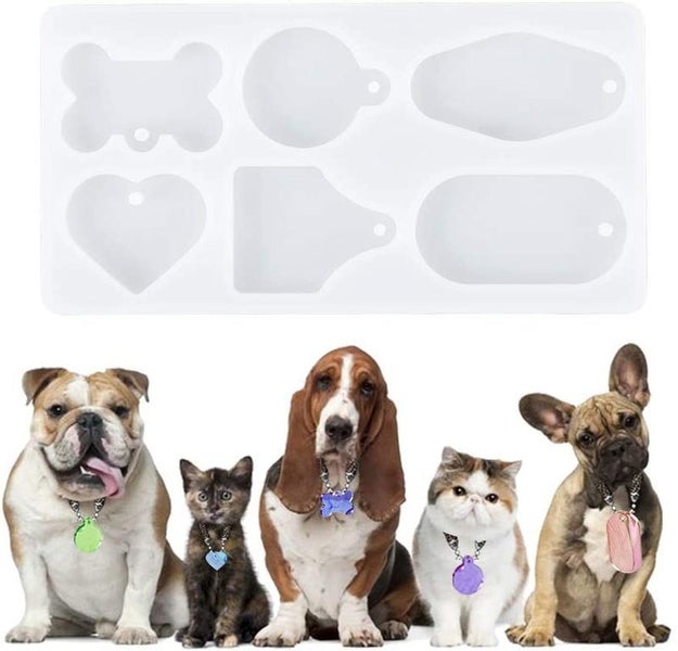 Dog Tag Resin Moulds Silicone Keychain Molds Carousel 9
