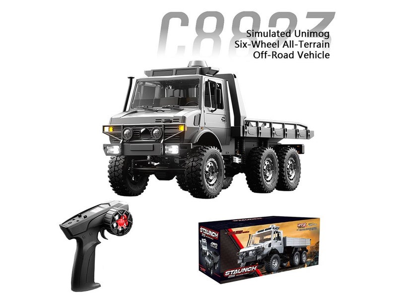 RC Military Truck Toy - 6WD 1/18 Scale Off Road Remote Control Army Crawler Carousel 1