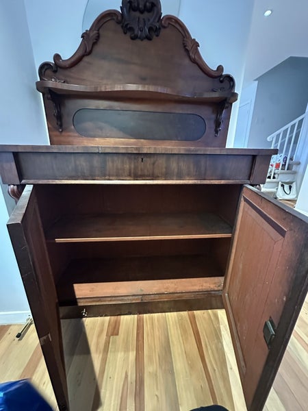 Vintage Antique Wooden Sideboard with Ornate Detailing63616502744579112