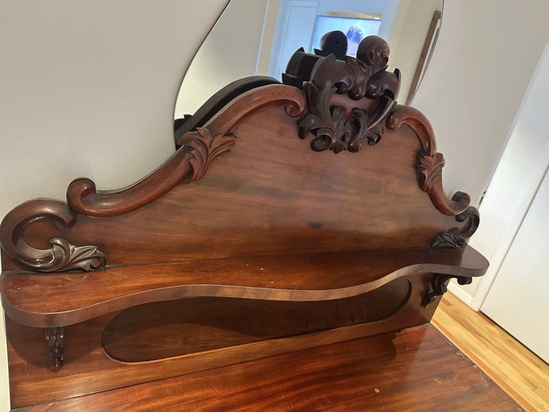Vintage Antique Wooden Sideboard with Ornate Detailing63616502744579111