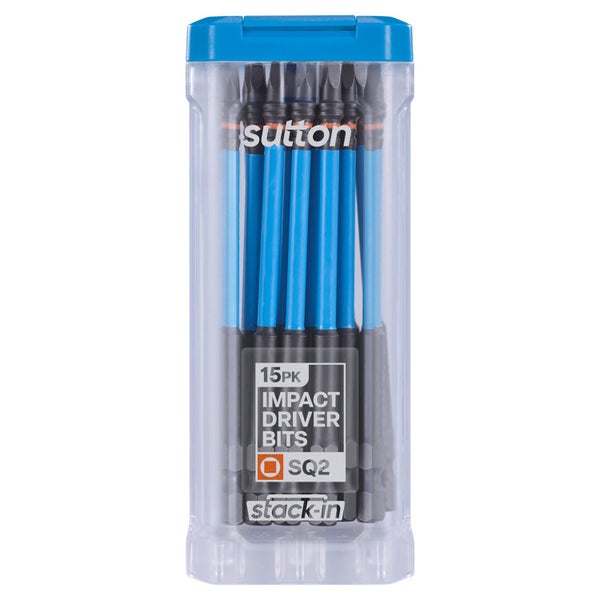 Sutton Stack-In Screwdriver Bit SQ2 100MM 15 Pack Carousel 1