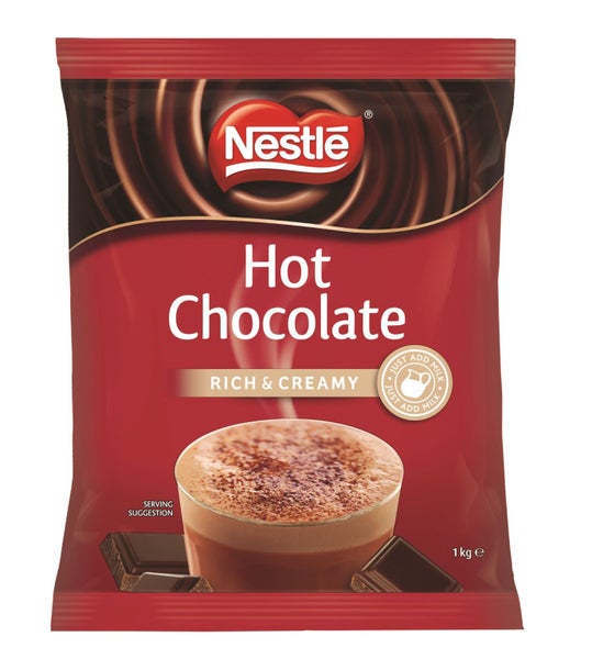 Nestle Hot Chocolate Rich & Creamy Soft Pack 1kg (Pack) Carousel 1