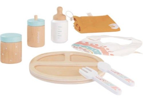 Miniland - Doll Wooden Feeding Set Carousel 1