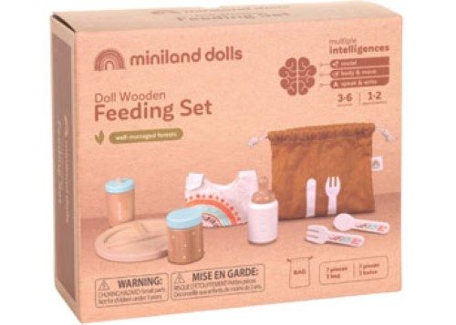 Miniland - Doll Wooden Feeding Set Carousel 2