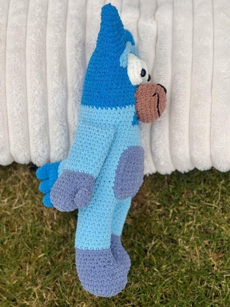 Handmade Crochet Bluey Toy – 46cm Tall – Super Soft Baby Yarn Carousel 6