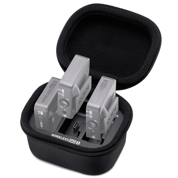 RODE Wireless GO II Charge Case for Wireless GO II - Fits Two Transmitters & One Carousel 2
