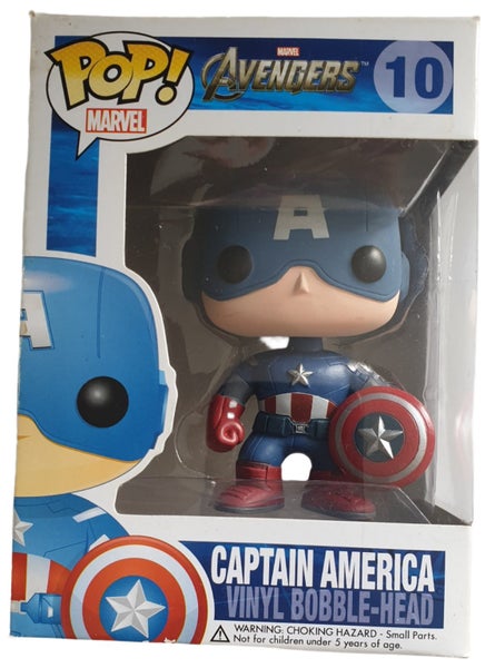 Funko Pop Vinyl - Captain America #10 (2013 First Release) RARE GRAIL Carousel 1