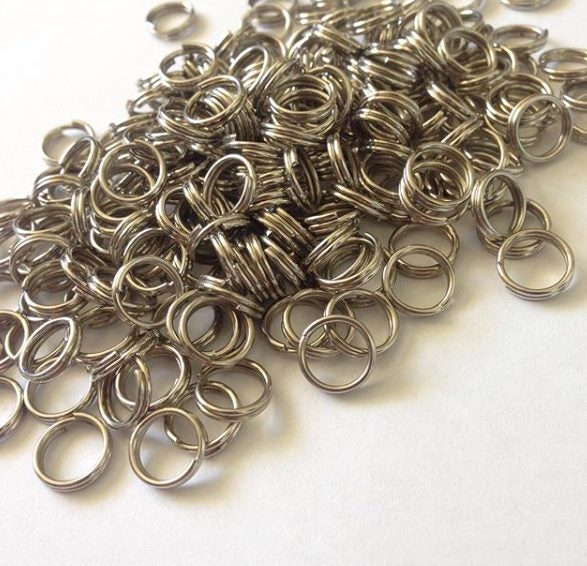 10mm Stainless Steel Split Rings 50 Pack Carousel 1