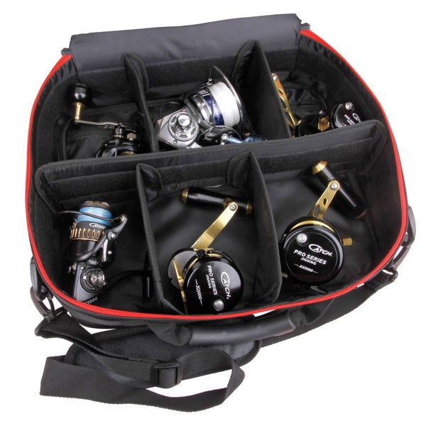 Catch 6 Compartment Fishing Reel Bag Carousel 1