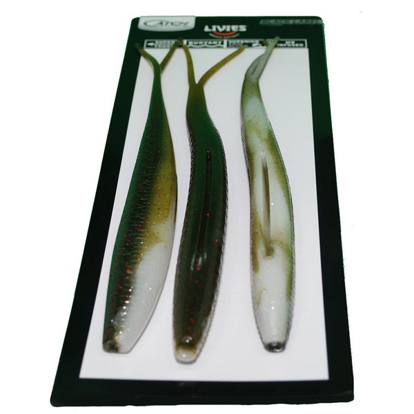 Catch 10" Black Label Livies Softbait Jack Mac UV 3 Pack Carousel 1