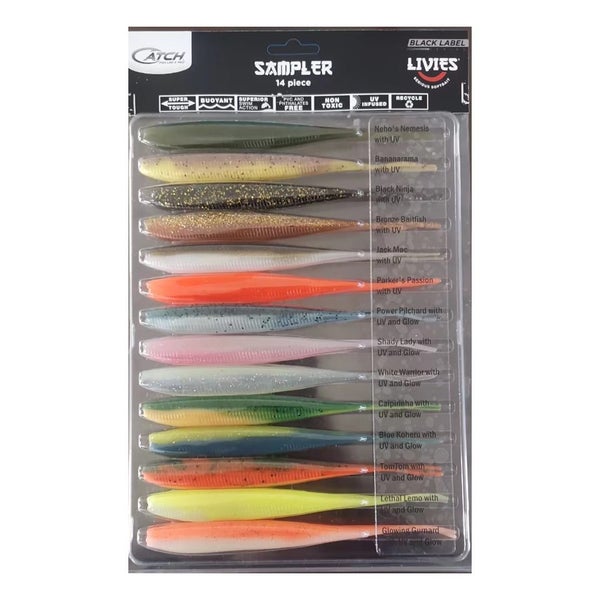 Catch Black Label 7 inch Soft Bait Sampler Pack Carousel 1