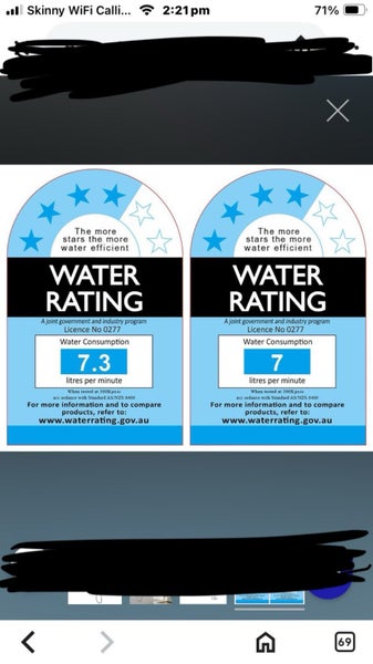 New Vogue- shower tower and rain head chrome with black faceplates Carousel 5