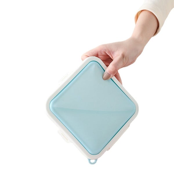 Reusable Sandwich Boxes Storage Box Container Lunch Box Food Storage Case-Blu Carousel 1