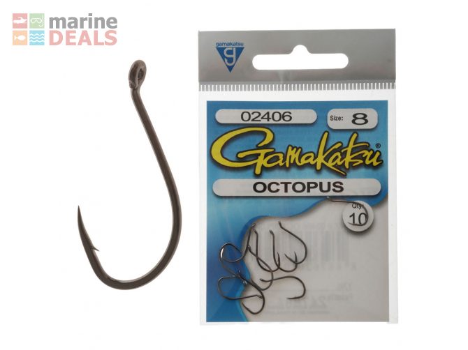 Gamakatsu Octopus Hooks No. 8 Qty 10 Carousel 1
