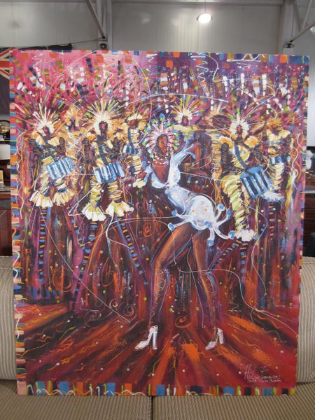 Helcio Fernandes 'Rio de Janeiro' Original Canvas Painting Carousel 2