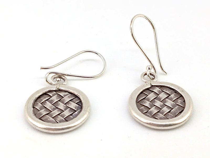 925 Sterling Silver Woven Dangle Earrings | Oxidized Finish | 17mm | Gift Boxed63617622923522111