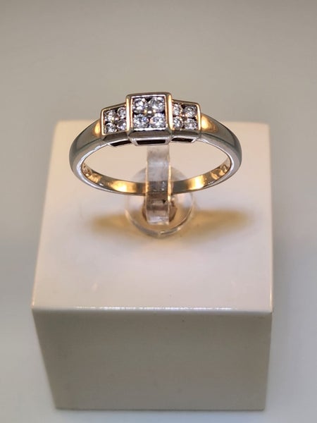 Modern White Gold Diamond Cluster Ring + Valuation Carousel 1