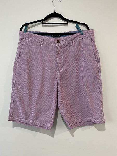 Meccano Men’s Shorts Size 34 Red White Stripe Cotton Casual Streetwear63617324109441111