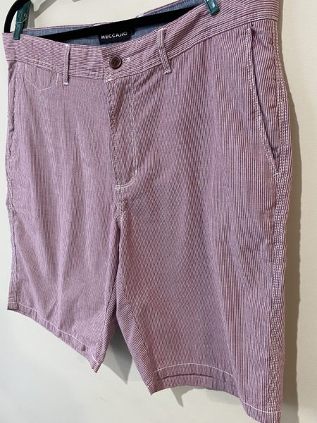 Meccano Men’s Shorts Size 34 Red White Stripe Cotton Casual Streetwear63617324109441113