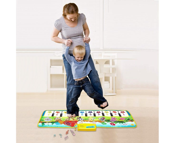 Kids Piano Mat, 39.5" X 14" Music Mats Keyboard Dancing Mat Electronic Touch Carousel 2