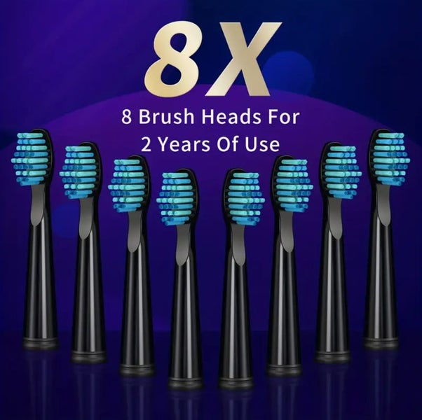 Rechargeable Sonic Electric Toothbrush Waterproof Comes with 8 Brushheads Carousel 8