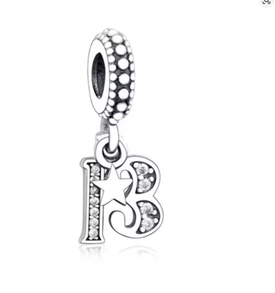 Sterling Silver 13 Charm - Fit's Pandora Bracelet Carousel 1
