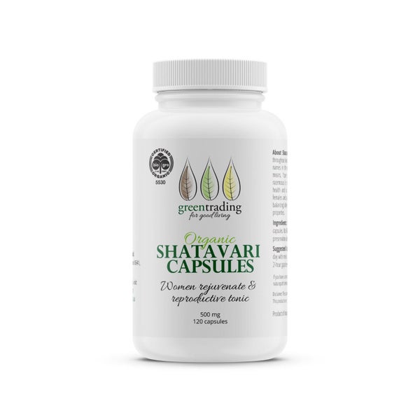 Organic Shatavari 120 Veggie Capsules 500mg Carousel 1
