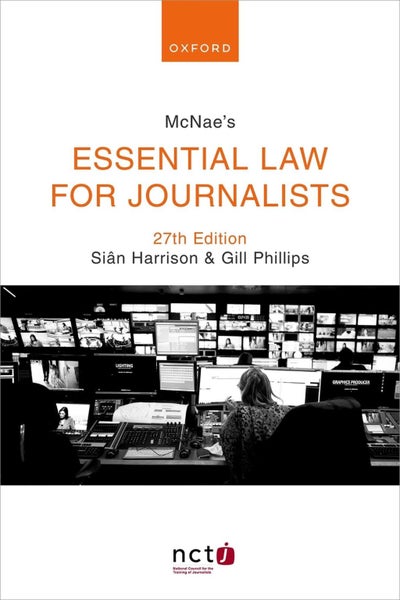McNae's Essential Law for Journalists by Siân Harrison - Paperback Carousel 1