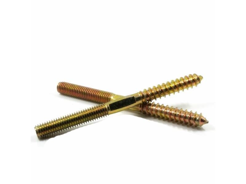 M4 M5 Hanger Bolt Wood To Metal Dowels Double Ended Furniture Fixing Self Carousel 1