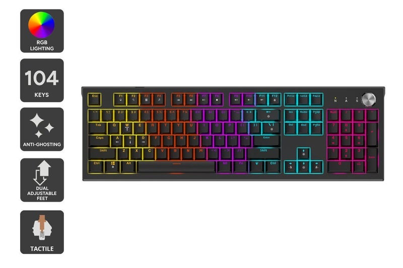 Kogan Rainbow RGB Mechanical Keyboard (Brown Switch) Carousel 2