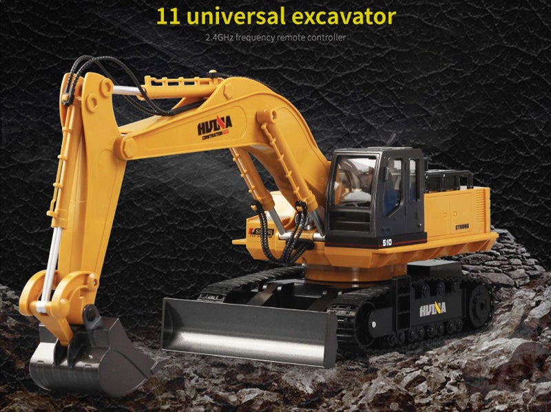 1/16 11Ch Rc Alloy Excavator Construction Engineering Digger Vehicle Toy Carousel 2