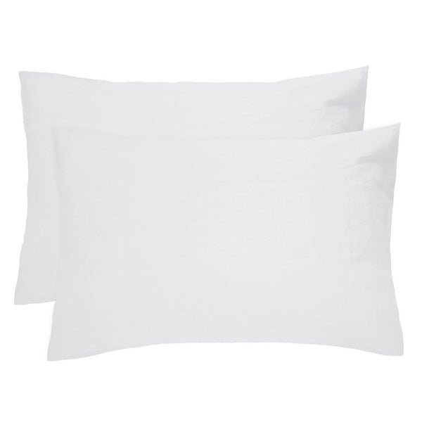 Queen Bed Linen Sheet Set White - BAMBURY Carousel 3