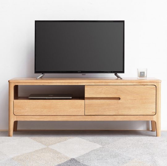 Seattle Solid Oak Entertainment Unit 1.2m Carousel 1