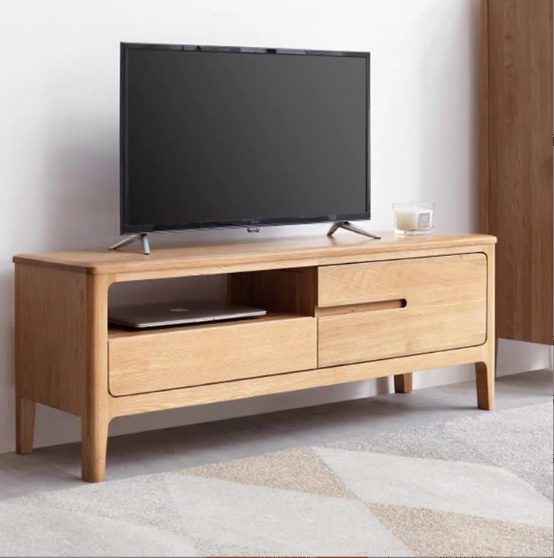 Seattle Solid Oak Entertainment Unit 1.2m Carousel 2