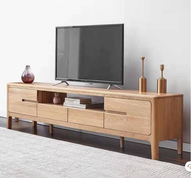 Seattle Solid Oak Entertainment Unit 2m Carousel 2