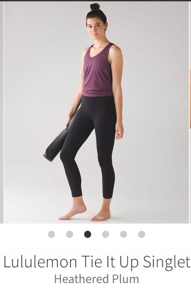 Lululemon Tie It Up Singlet in Heathered Plum. NZ 10 Carousel 9