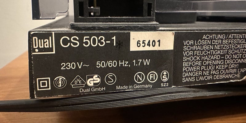 DUAL TURNTABLE Vintage CS503-1 Carousel 6