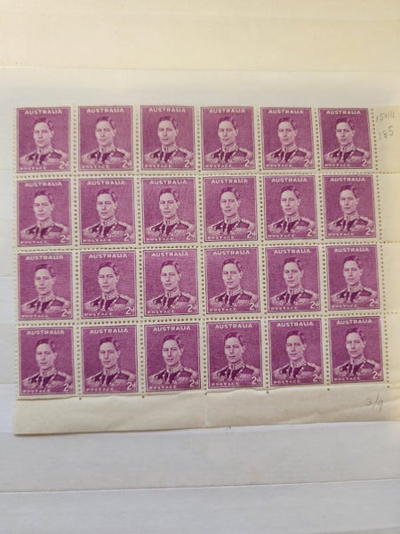 RARE AUSTRALIAN UHM BLOCK KING GEORGE VI SG184/30a $1000 ?? Carousel 2