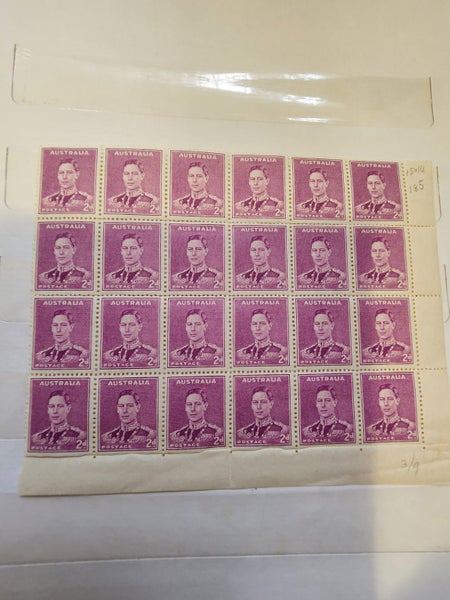 RARE AUSTRALIAN UHM BLOCK KING GEORGE VI SG184/30a $1000 ?? Carousel 1
