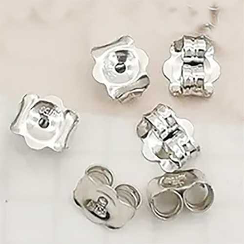 3 pairs of 925 Sterling Silver Butterfly Earring Backs (5mm) Carousel 1