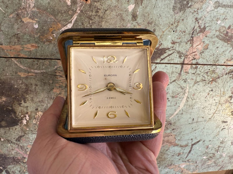 Travel / folding clock EUROPA Germany Carousel 1