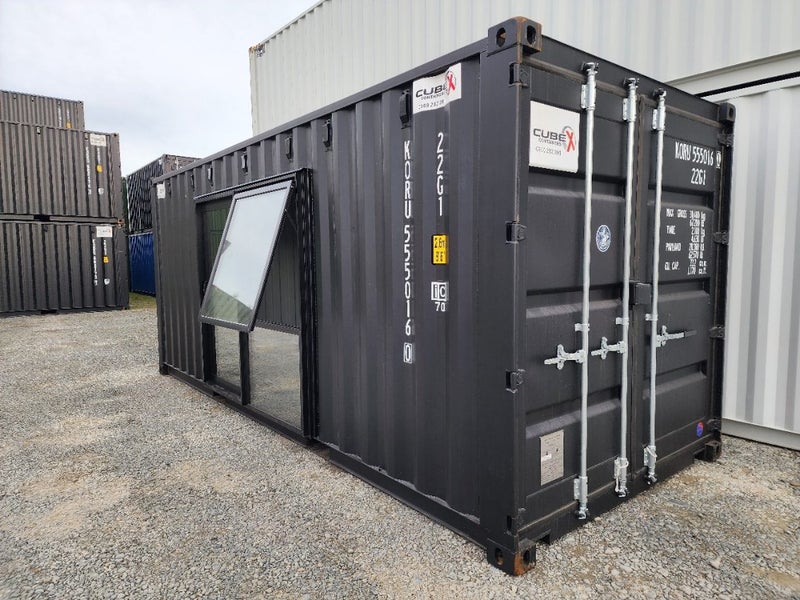 20ft Black Office container ..With new slider.. Christchurch63866629095426112