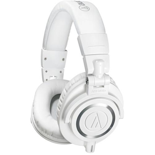 Audio-Technica M Series ATH-M50X Wired Studio Headphones - White Closed Back - 3 Carousel 1