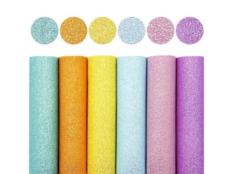 A5 Size Set Plain Glitter Lychee Synthetic Leather Patchwork Hair Bow Earrings Carousel 1